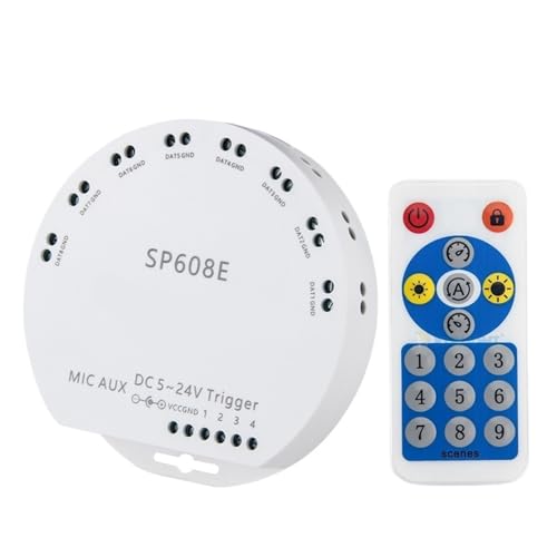 Contrôleur de musique SP608E 8CH pour ruban LED WS2812B WS2811 5V-24V