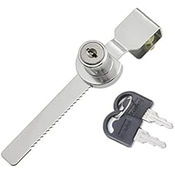 Candado De Vitrina Candado vitrina corredera, 2 llaves incluidas, cerradura de trinquete para terrario, vitrina puertas correderas