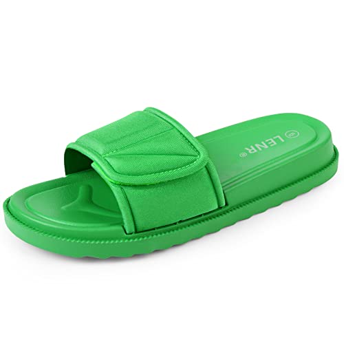 LENR Women's Slide Sandals, Soccer Slide Sandals For Women With M...