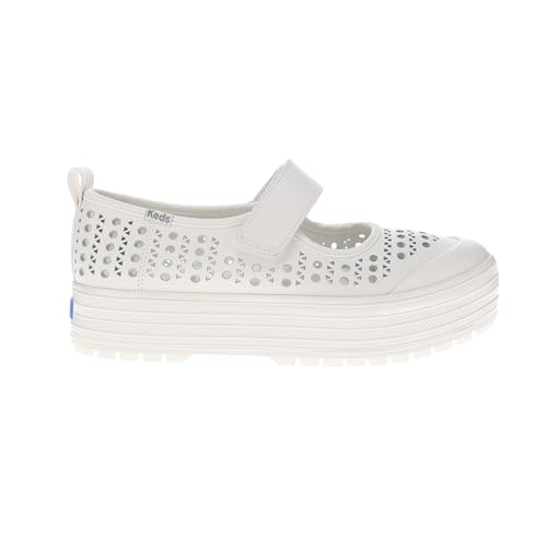 Keds Womens Mary Jane Perf Leather Sneakers Shoes Casual - White