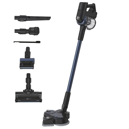 Hoover Akku-Stabstaubsauger mit Hydro-Moppaufsatz, hohe Saugkraft, Anti-Twist gegen verhedderte Haare, helle LED-Leuchten, leicht, Flexible Lenkung, Tierhaardüse [HF410YP3]