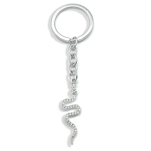 Zynara Schlangen Schlüsselanhänger, Strass Schlangen Schlüsselanhänger, Geschenkidee für Frauen, Mädchen, Anhänger Personalisiert