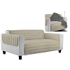 Elegant gewatteerde bankhoes Doubleface, duif donkergrijs 2 plaatsen, 100% microfiber