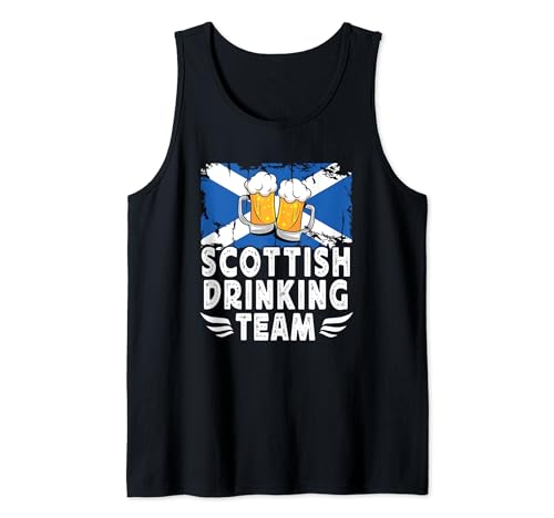 Scottish Drinking Team Funny Beer Lovers Scotland Flag Canotta