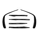 Frontspoiler Für Mercedes Für Benz E-Klasse W213 E260 E300 E53 AMG 2021-2023 ABS Auto Frontstoßstange Lippe Splitter Spoiler Nebelscheinwerfer Zierleiste Tuning Frontlippe Frontspoiler(Carbon look)