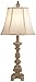 Regency Hill Elize Traditional French Country Style Vintage White Washed Candlestick Table Lamps 26.5