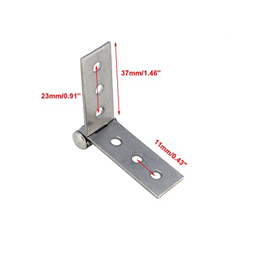 S Sydien 2Pcs 3 Inch Silver Folding Butt Hinges Stainless Steel Furniture Door Window Hinges #TOP6