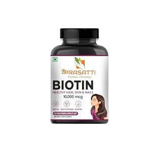 Biotin 10000mcg | Supplement for Hair Growth, Glowing Skin & Nails – 90 Veg Capsules