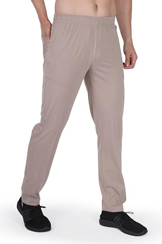 Image of Trackpants for Men - Regular Fit, Cotton Hoisery, Ultra Soft, Comfortable, Lightweight, Ziper Pockets, Front Zip, Back Pocket, Solid Mnimal