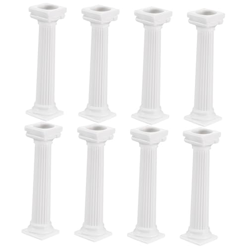 Garneck 8 Pcs Roman Column Cake Supports Decorative Tier Display Stands for Cakes Elegant Holders for Birthday Wedding Events for Multi Desserts