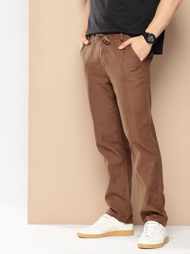 Image of DIVISIVE Men's Relaxed Fit Cotton Linen Blend Trousers