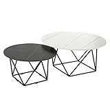 DIMENSIONS GÉNÉRALES APPROXIMATIVES : Grande table : Hauteur 39 cm x Diamètre 80 cm / Petite table : Hauteur 34 cm x Diamètre 60 cm.