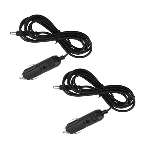 Lot de 2 adaptateurs de chargeur de voiture 12 V, compatible avec coussin de massage du cou et du dos, allume-cigare, câble mâle pour lecteur DVD portable,...
