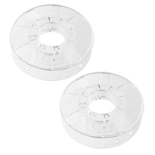 ibasenice 3Dプリント用透明プラ製フィラメントスプール2個セット 軽量絡まり防止機能付き 作業場や外出先の3Dプリントプロジェクトに最適