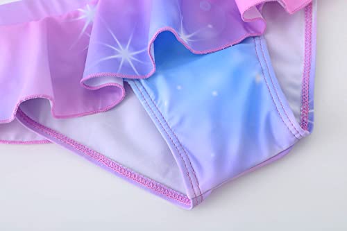 Image of Akokvlar Two Pieces Swimsuit Mermaid Bikinis Tankini Bathing Suit for Little Girls