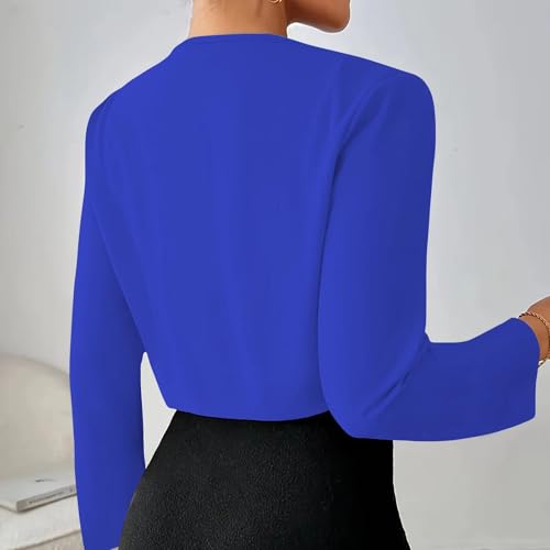 Women Short Blazers for Dresses Business Casual Office Lightweight Long Sleeve Professional Open Front Suit Jackets3