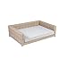 Greemotion PET Hundebett aus Polyrattan inklusive Kissen, ca. 100 x 30 x 70 cm, braun-beige/ grau, L, 133529