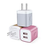 USB充電器 2ポート ACアダプター 5V/2.1A USB コンセント 3個セット/PSE認証/コンパクト Hootek USB電源アダプター アイフォン アンドロイド 充電器 iPhone11/11Pro/11Pro Max/X/Xs/Xr/8/8plus/7/6/SE、iPad、Galaxy、HuaWei、などiPhone&Android各種対応(ローズゴールド、シルバー、ゴールド)