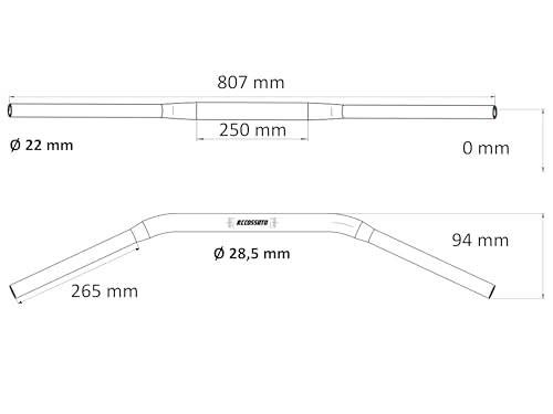 Guidon alu noir Accossato Drag Bar haute finition MV Agusta Brutale - 3
