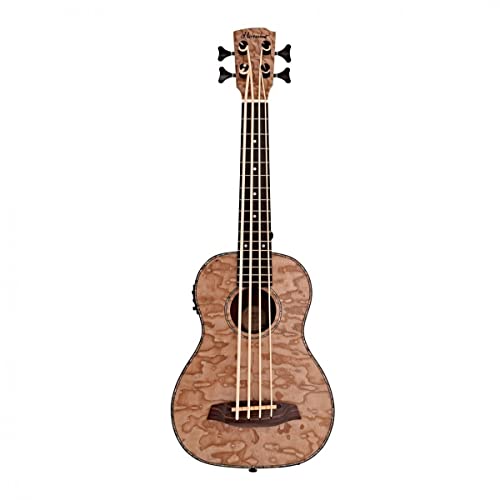 Hartwood Sonata Electric Bass Ukulele – Saule frisé - Les Beatles, Paul McCartney, John Lennon, RIngo Starr, George Harrison Hartwood Sonata Electric Bass Ukulele - Saule frisé