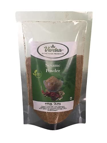Viveka Home Made Products Special Combo Sesame/Till & Curry Leaf Powder | South Indian Special | No Preservatives | Ellu Podi & Karuvepillai Podi Combo(எள்ளு பொடி & கறிவேப்பிலை பொடி) (50g Each(100g))