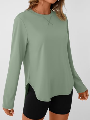 AUTOMET Long Sleeve Workout Tops for Women Athletic UPF 50+ Sun Rash Guard Shirts Running SPF Gym Quick Dry Clothes4
