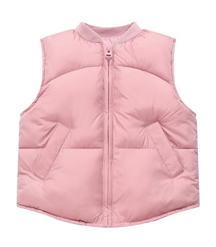 Happy Cherry Girls Boys Puffer Vest Winter Warm Lightweight Sleeveless Snow Vest Padded Waistcoat
