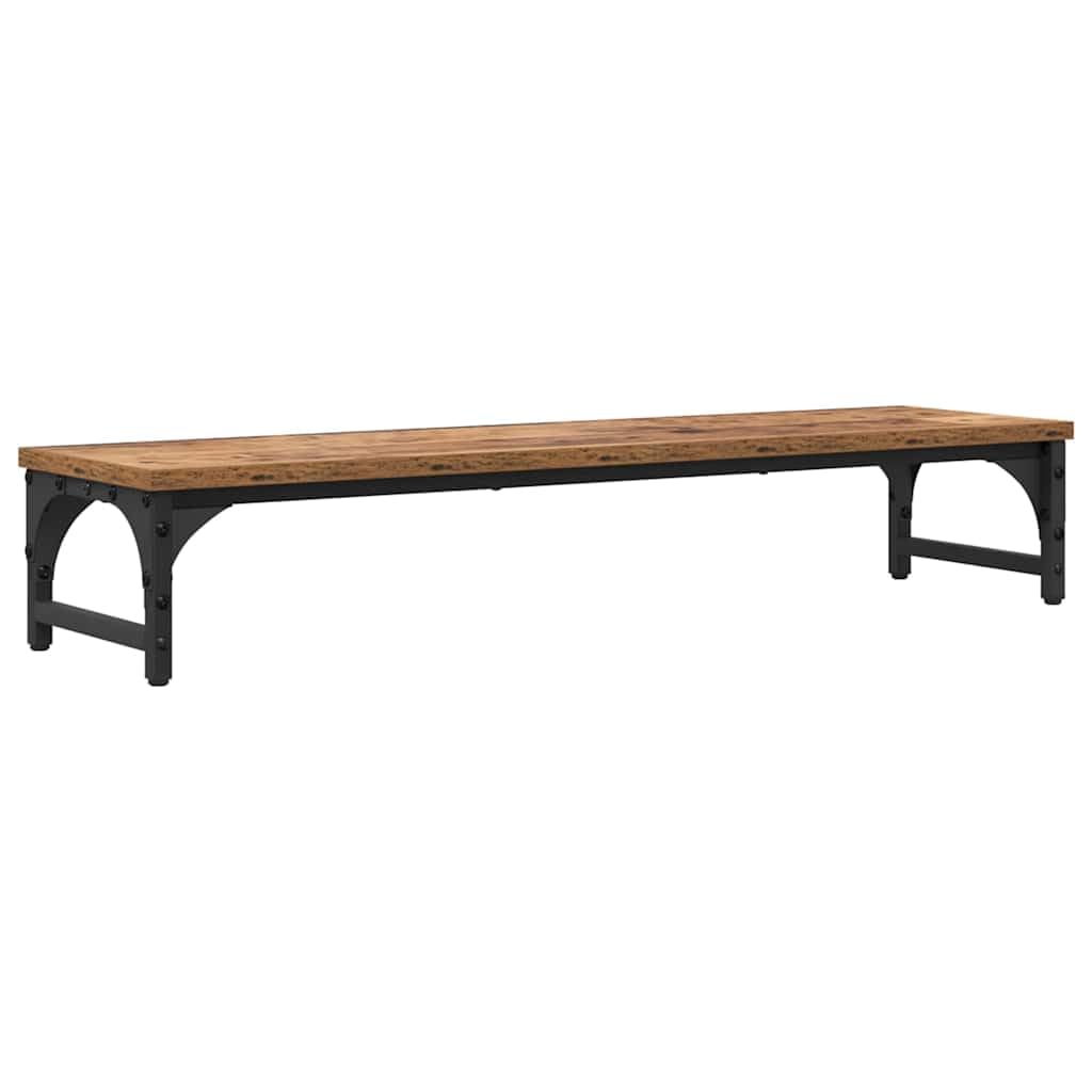 Supporto per monitor in legno anticato, 85 x 23 x 15,5 cm