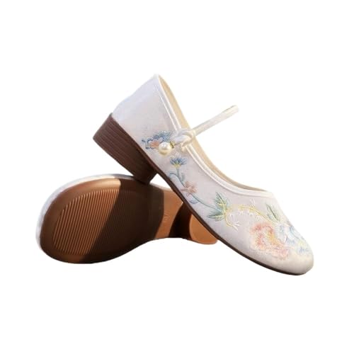 Chaussures brodées faites main de style ethnique haut de gamme pour femme