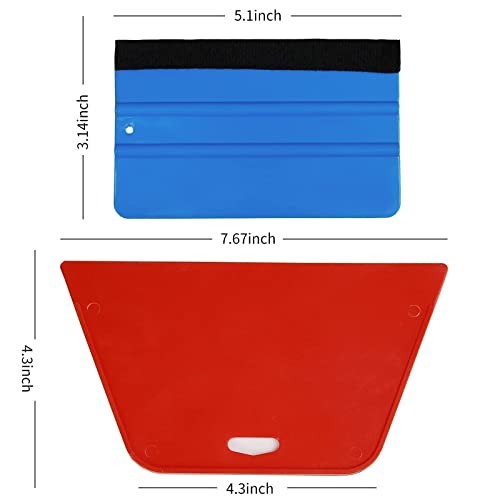 Wallpaper Smoothing Tool Kit, Adhesive Wallpaper Install Tool Kit Include 2 Scrapers,Craft Knife With 5 Replacement Blades For Adhesive Contact Paper And Wallpaper Paste Applications #TOP4
