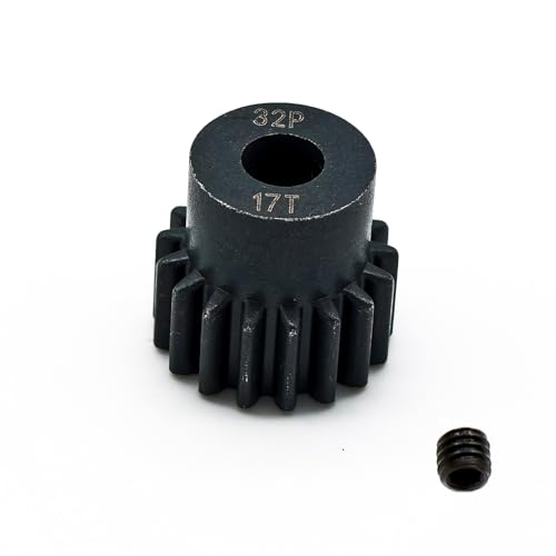 5-Pack Schwarze Stahl Metall 5mm Ritzel Motor Zahnradsätze 17T 18T 19T 20T 21T Kompatibel mit HPI Kyosho Losi Axial Tamiya 1/8 1/10 RC Car Monster Truck Buggy