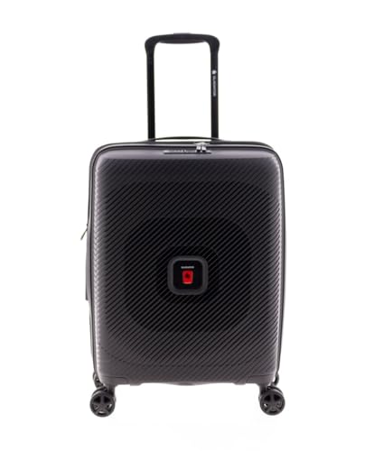 GLADIATOR Trolley Maleta de Cabina Polipropileno 50 cm Extensible TSA Vicent Negro con Cuatro Ruedas Dobles