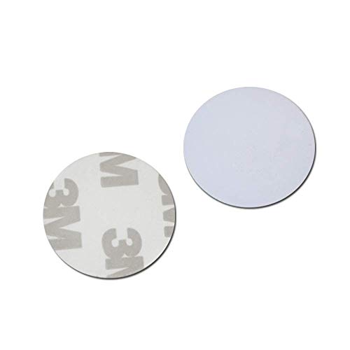 Waizmann.IDeaS® 10x RFID Tag 125Khz COIN 25mm Ø PVC Transponder Wasserdicht Selbstklebend (nicht beschreibbar nur lesen)