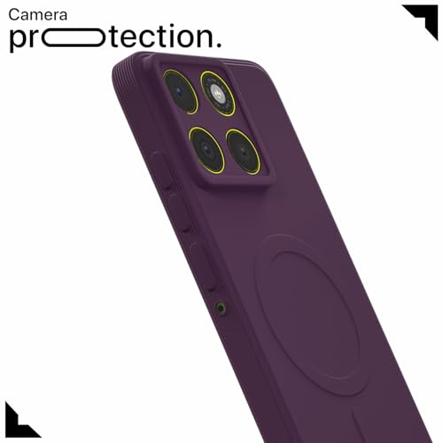 Image of Pikkme Back Cover for Motorola Moto Edge 70 5G Soft Matte Silicone Mag-Safe Design (Mag-Safe Not Support) Camera Protection | Slim Fit Bumper Cover (Purple)