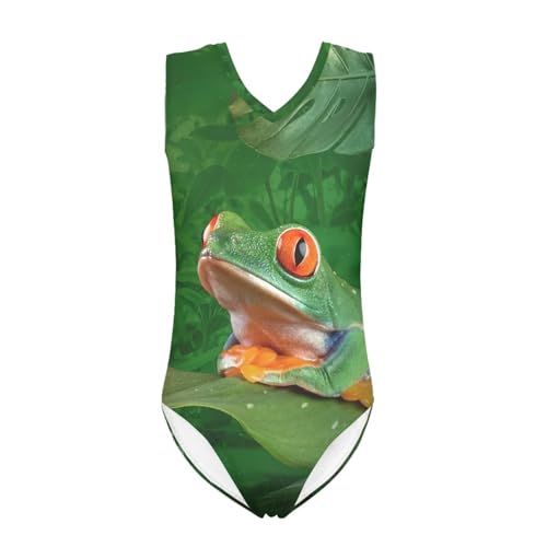 Image of Girls Fashion Print One Piece Swimsuit Bathing Suit Gymnastic Leotard for Kids, 5-14 Years