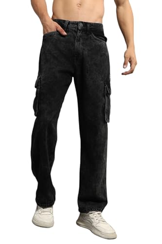 Hubberholme Men Cotton Relaxed Fit Mid-Rise Casual Jeans 31