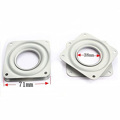 2/3/4 pouces en acier carré paresseux 360 degrés roulement en métal rotatif roulement pivotant plateau tournant roulements plaque Table de bureau (Size : 2inches)