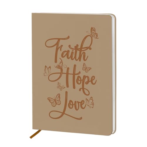 Carnet chrétien pour femme journal de prière avec versets et couverture cuir papillon