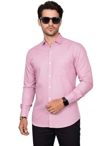 Image of Diverse Men's Solid Formal Shirt | Premium Poly Cotton Full Sleeve Regular Fit Shirt for Men | Stylish Office, Business & Casual