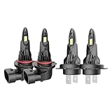 DAIEORMISNGJ H7 Cold White 8000K Super Bright 8000LM LED Vehicle Bulb Bulbs Kit High Or Low Beam Replacement For OEM