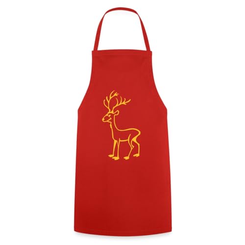 Spreadshirt Strich-Hirsch Kochschürze, One size, Rot Spreadshirt Strich-Hirsch Kochschürze, One size, Rot