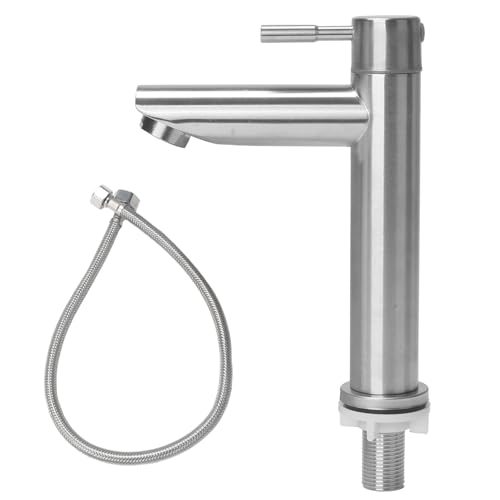 Minnhua Rubinetto Solo Acqua Fredda Acciaio Inossidabile, Rubinetto per Acqua Fredda con Tubo...