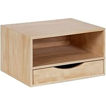 Kate and Laurel Hutton Modern Floating Shelf and Side Table; 12.5 x 10 x 7; Natural Wood; Modern Minimalist Floating End Table for Storage and Display