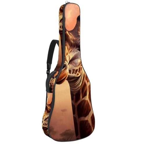 Sac pour guitare acoustique 101,6 cm imperméable à motif girafe