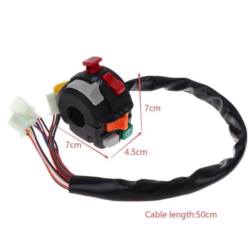 Interrupteur de commande guidon moto multifonction avec bouton warning - 6