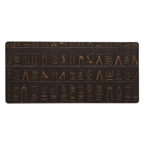 Tapis de souris de jeu 90 x 40 cm grand tapis de bureau motif égyptien antidérapant