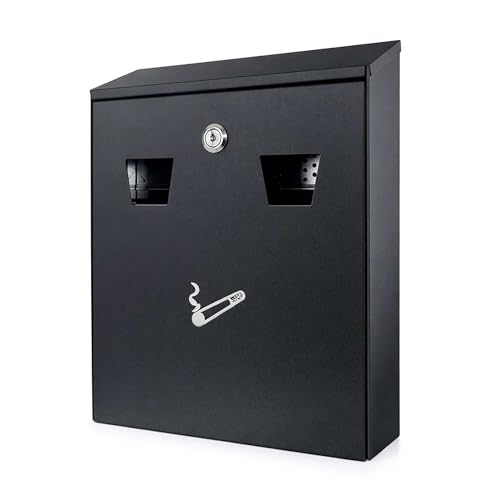 Oypla Wall Mounted Outdoor Pub Ashtray Ash Tray Cigarette Steel Bin