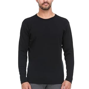 100% Merino Wool – Men’s Long Sleeve Crew Shirt – Thermal Base Layer