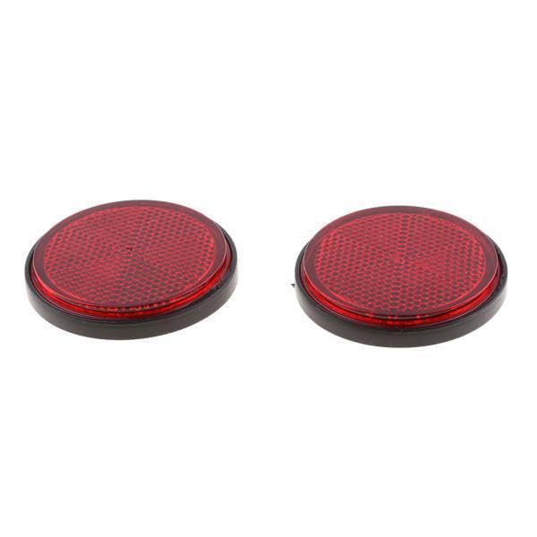 5x2 Pieces Round Reflectors Universal for Motorcycle ATV Dirt Bike Red-image-48