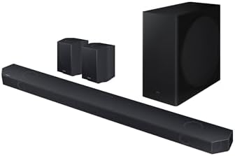 Samsung Soundbar HW-Q930D/ZF, Wireless Dolby Atmos / DTS:X, True 9.1.4ch Sound con altoparlanti posteriori wireless, Q-Symphony, SpaceFit Sound Pro, AirPlay, Alexa e Google Assistant, Black, 2024